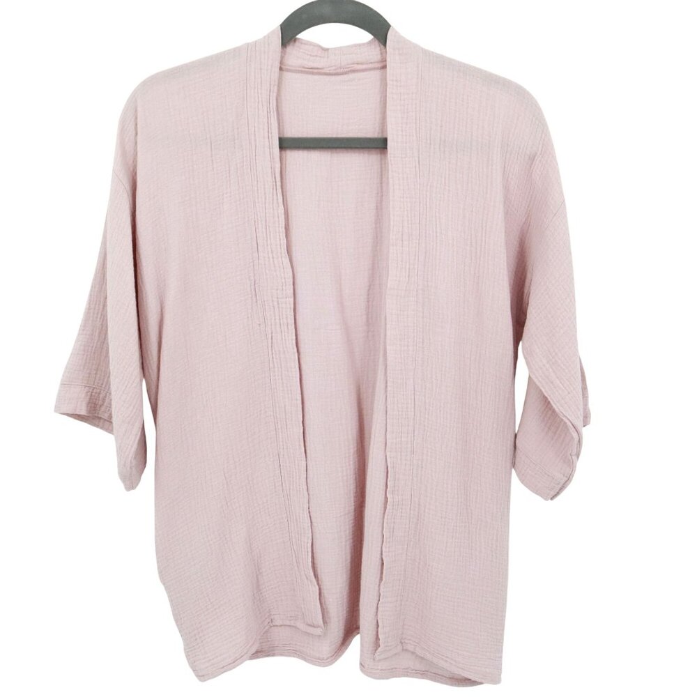 Mien Midi Kimono Womens 2X Pink Pastel Boho Coastal Swim Cover Resort Beach Pool